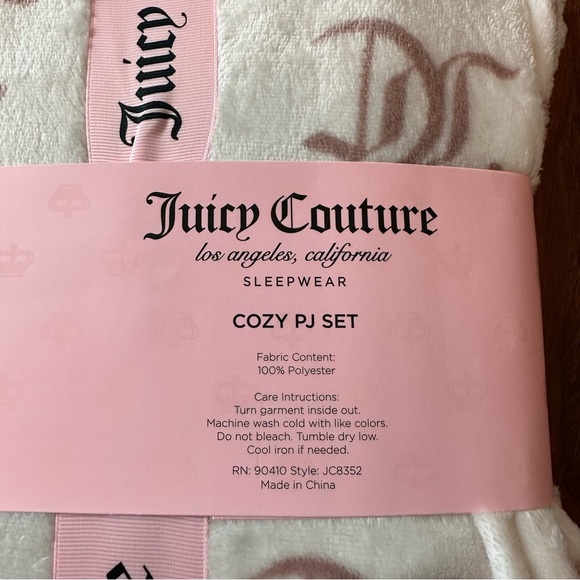 JUICY COUTURE LOGO FLEECE COZY PJ SET NWT - Picture 5 of 5